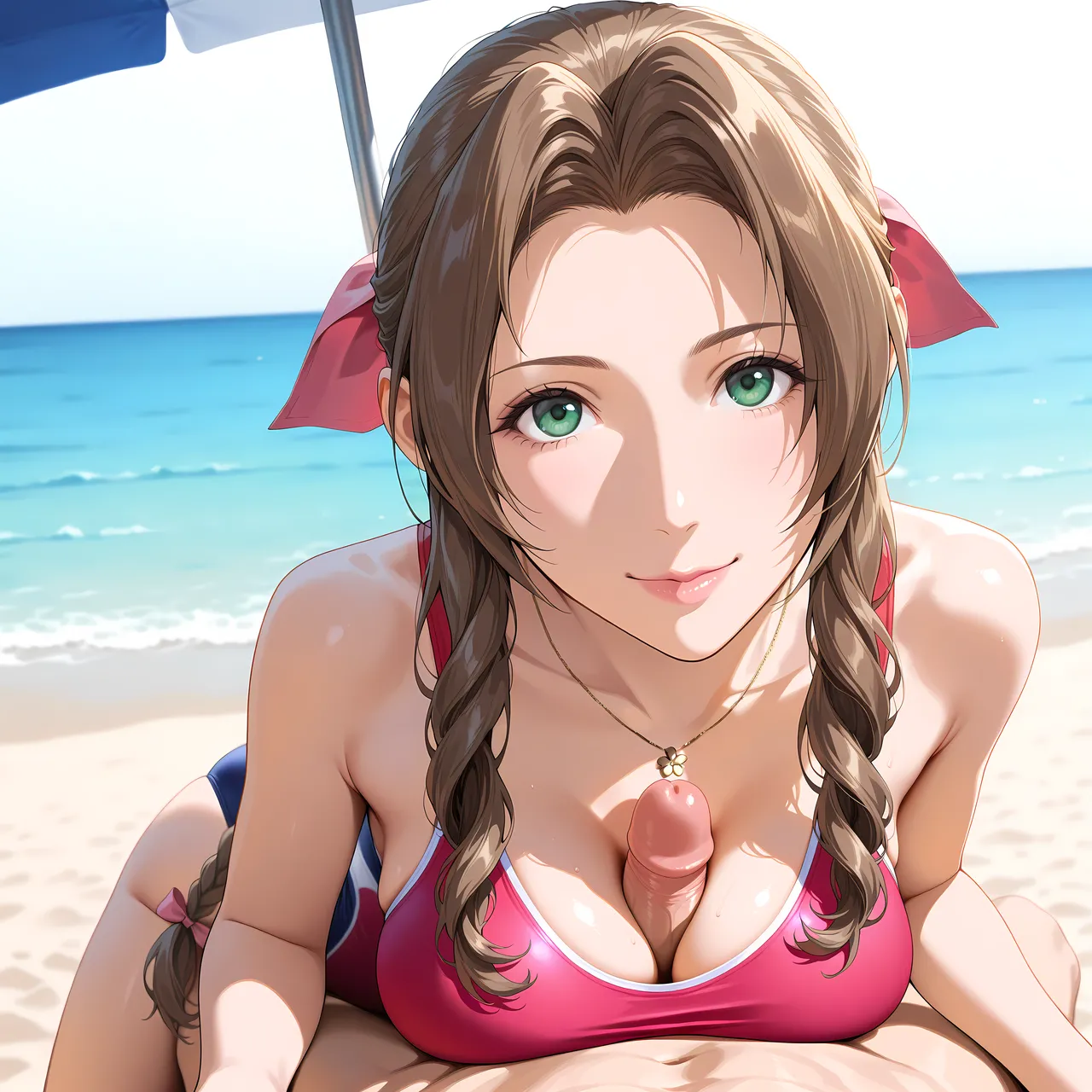 Aerith Banana Bouncer [AI Generated] - page21
