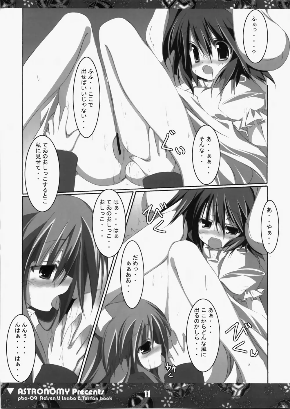 (C73) [ASTRONOMY (SeN)] 恋する兎は切なくてれーせん(てゐ)を想うとすぐ×××しちゃうの (東方Project) - page10