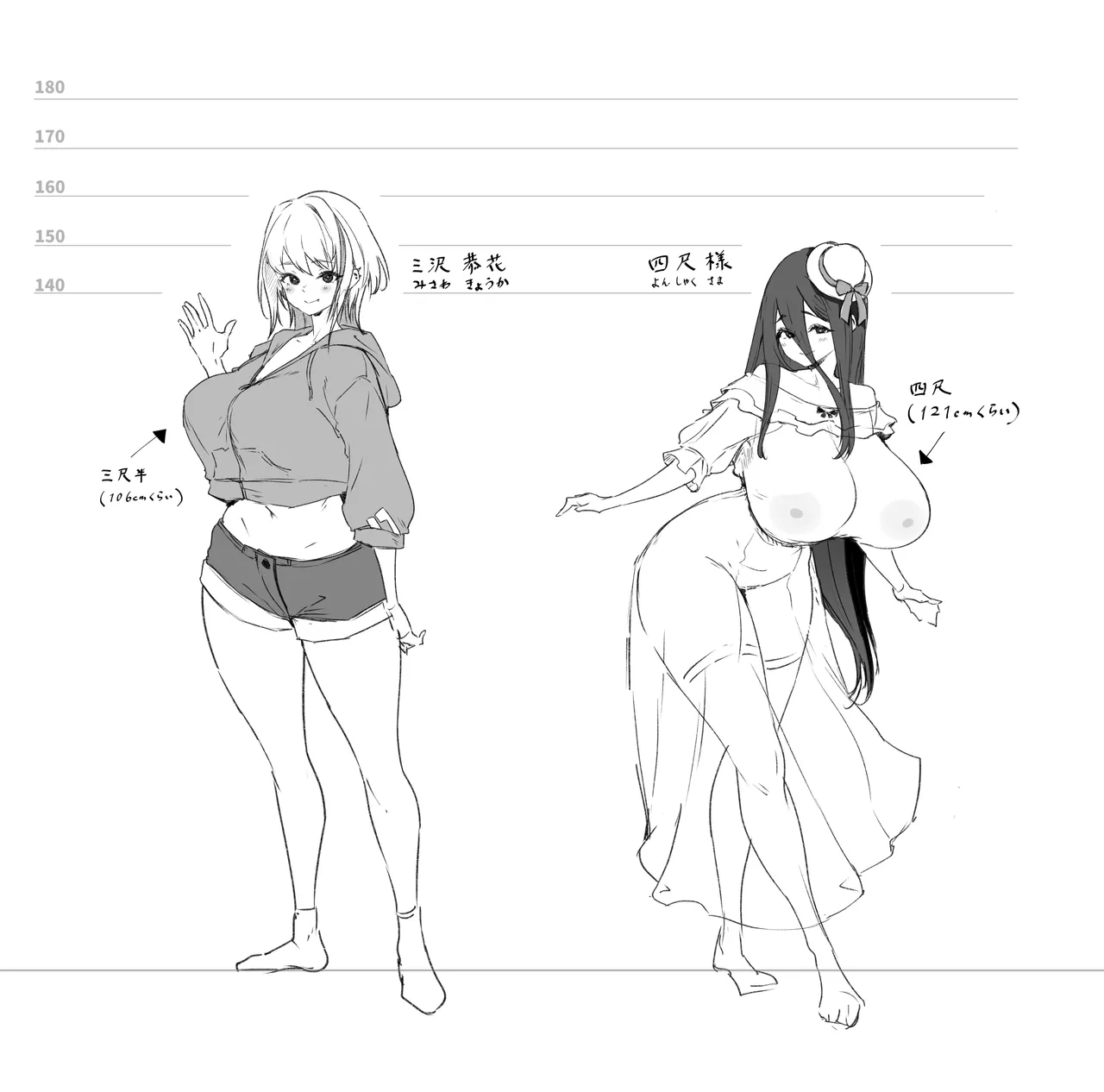 四尺様と三尺半ちゃんのパイズリ漫画 - page7