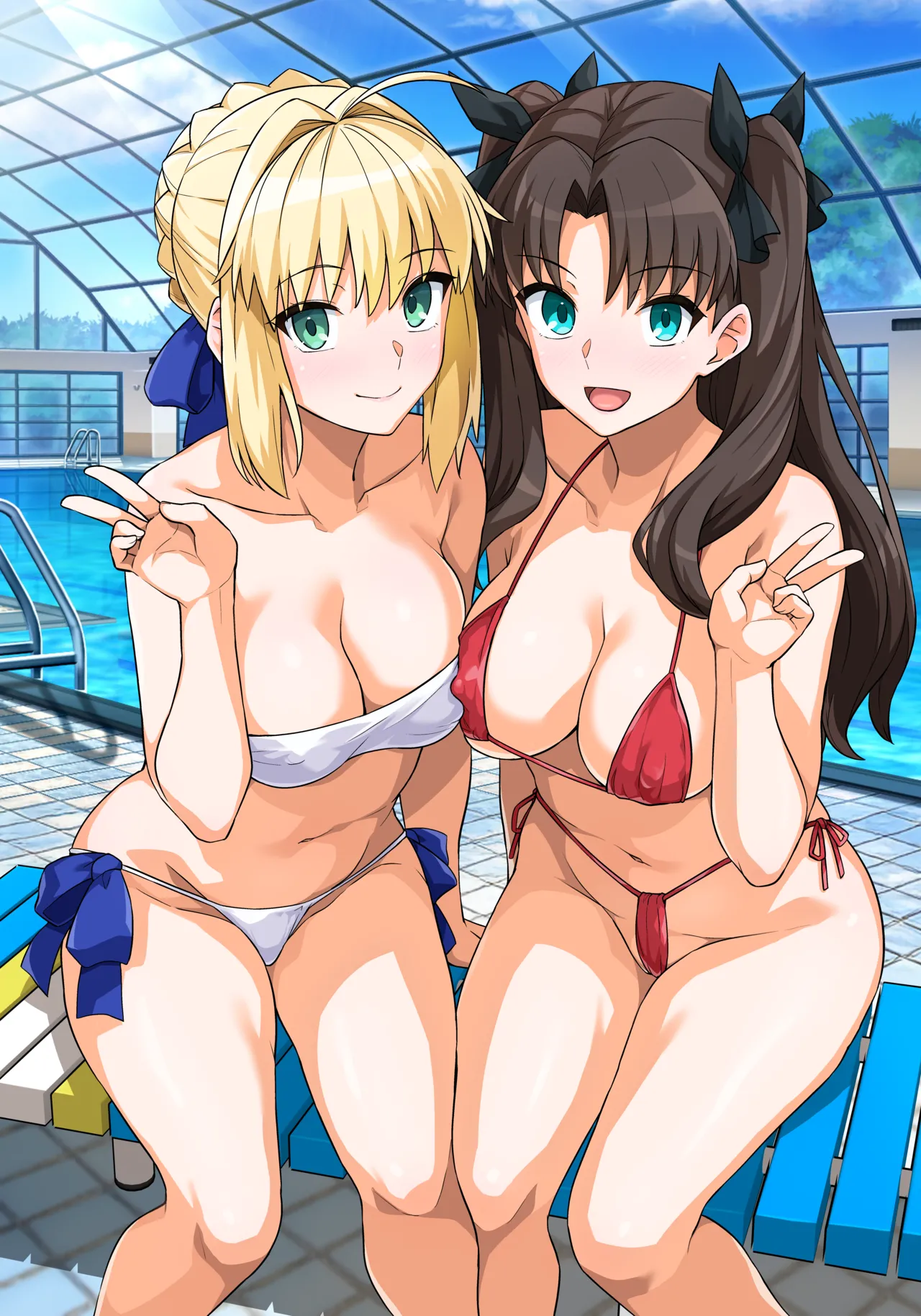 セイバーさん ヤリモクナンパ待ち プール編 - page4