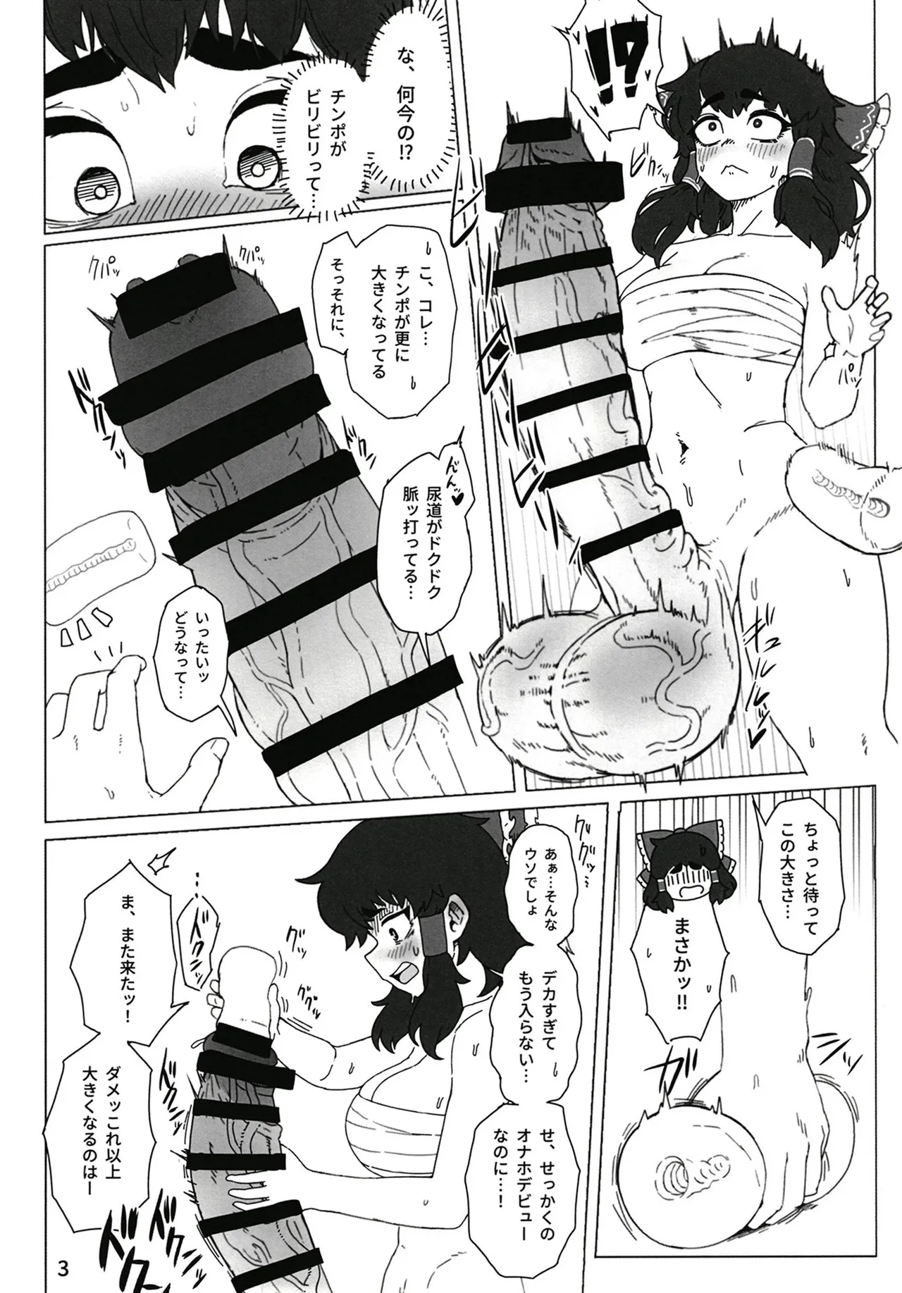 東方ふたなり事変 巫女と妖精、初めての尿道セックス - page5