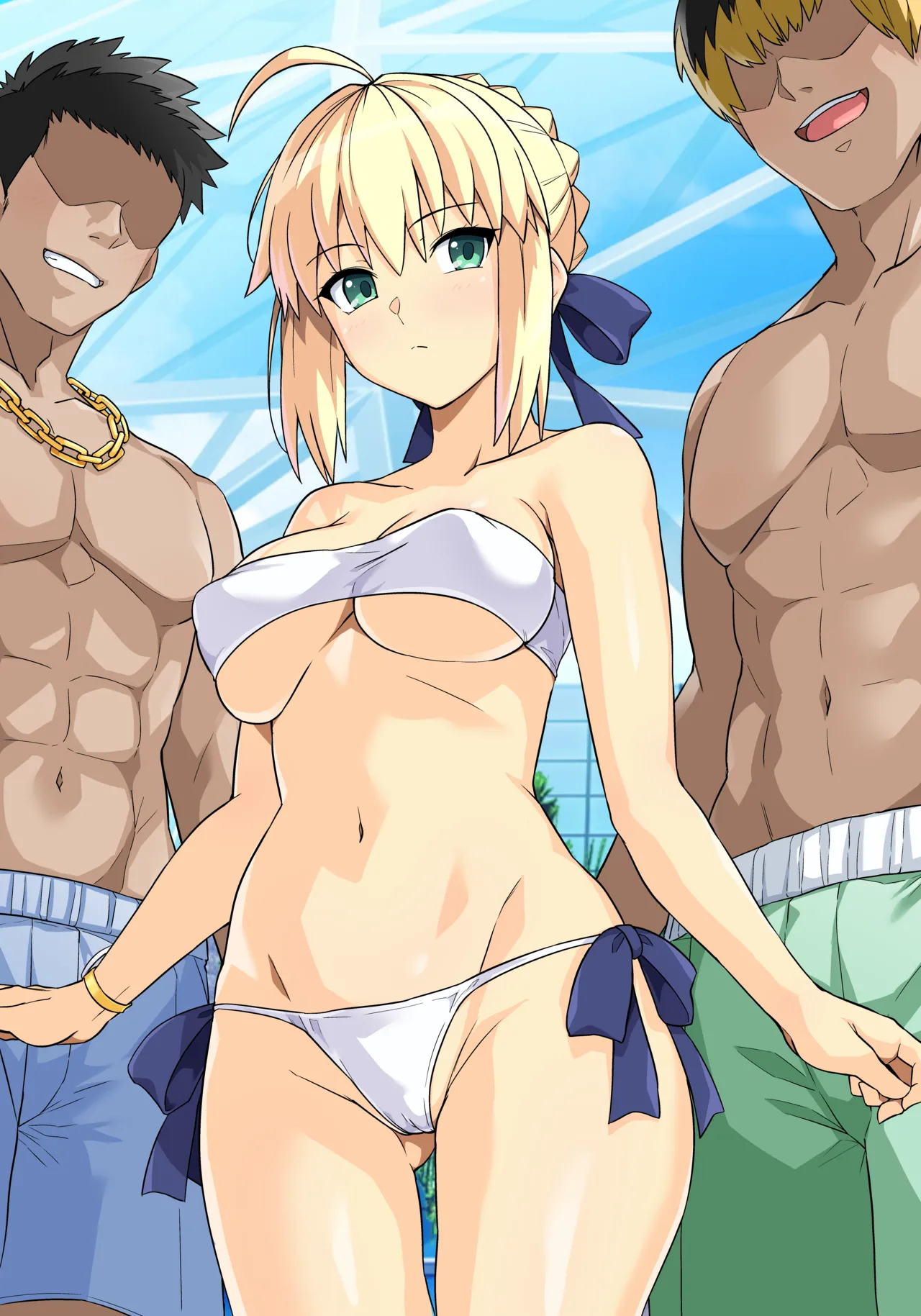 セイバーさん ヤリモクナンパ待ち プール編 - page54