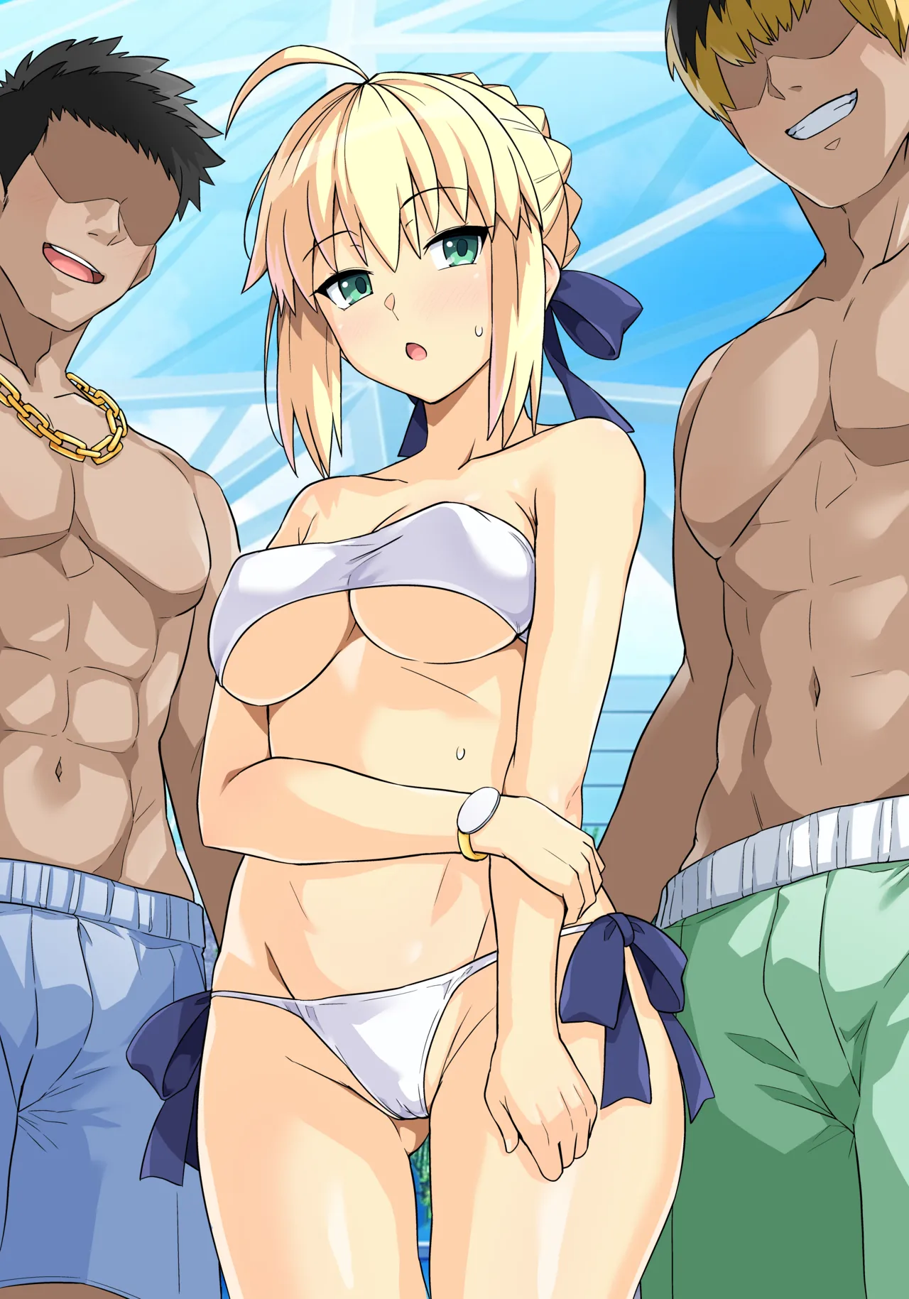 セイバーさん ヤリモクナンパ待ち プール編 - page55