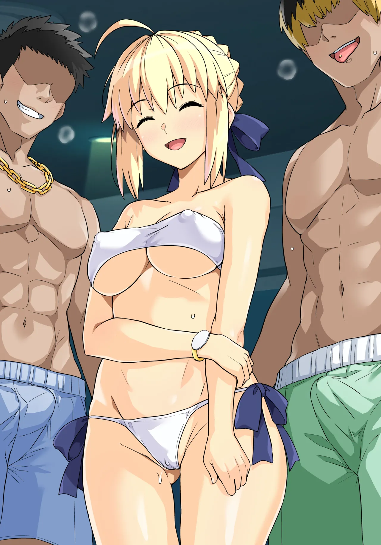 セイバーさん ヤリモクナンパ待ち プール編 - page56