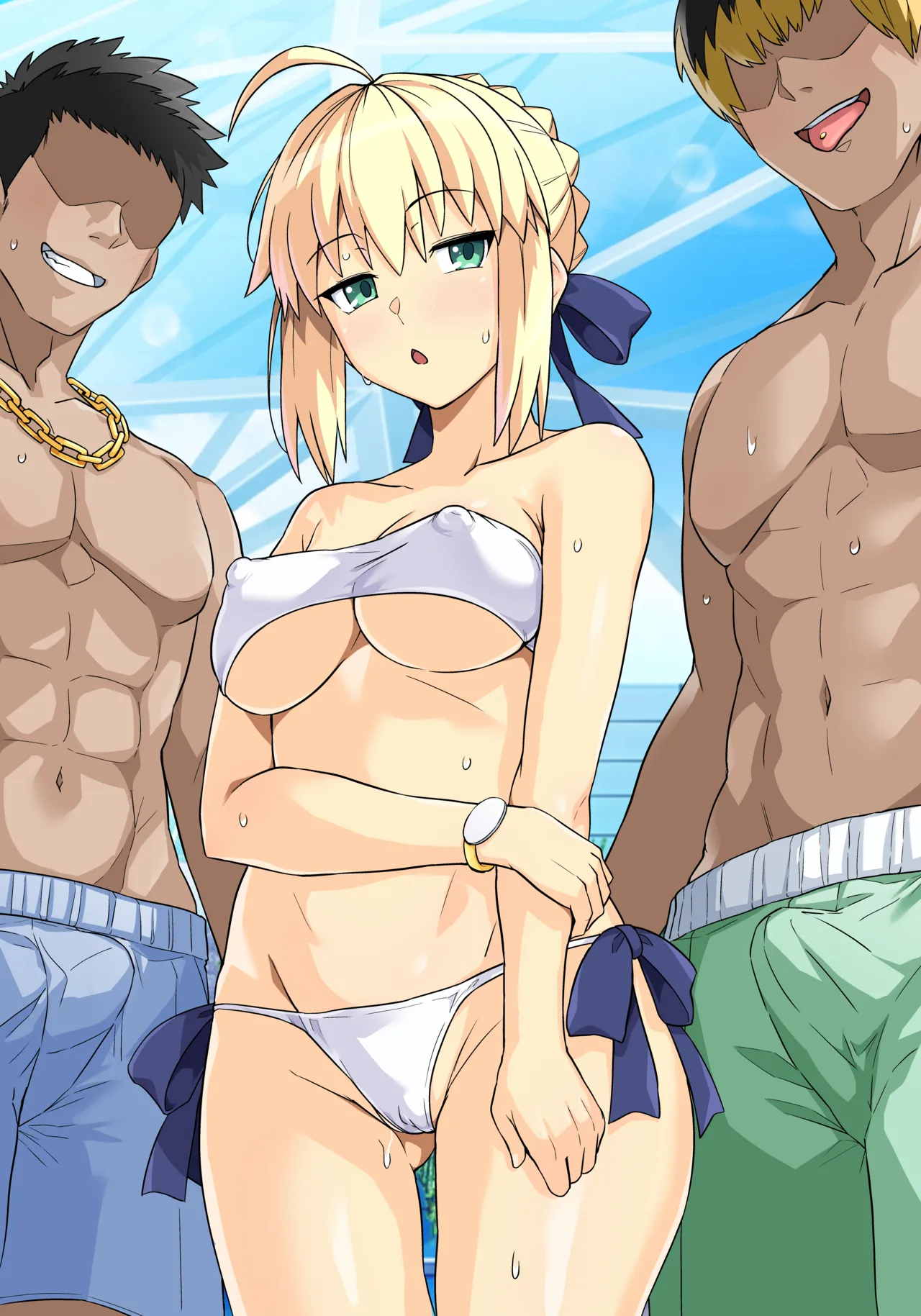 セイバーさん ヤリモクナンパ待ち プール編 - page65