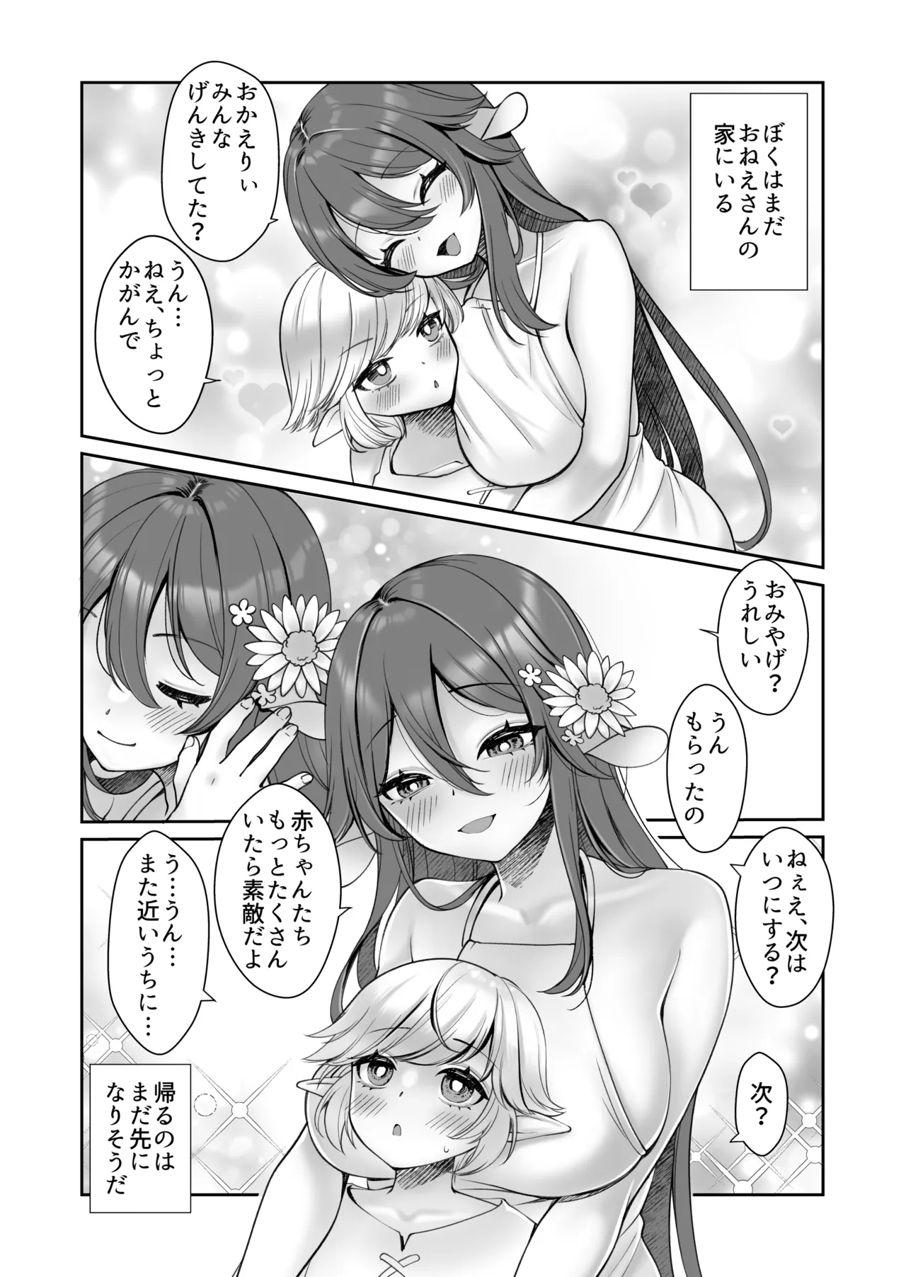 こうしてショタエルフくんはバケモノ?おねえちゃんと幸せに暮らしましたとさ。 - page37
