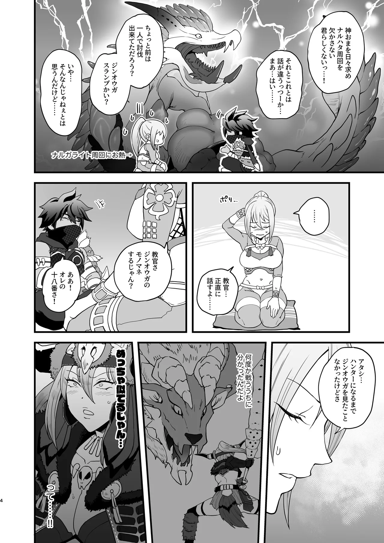 教官のせいでジ〇オウガが狩れないので超勃起力性欲解放突きさせてください!! - page4