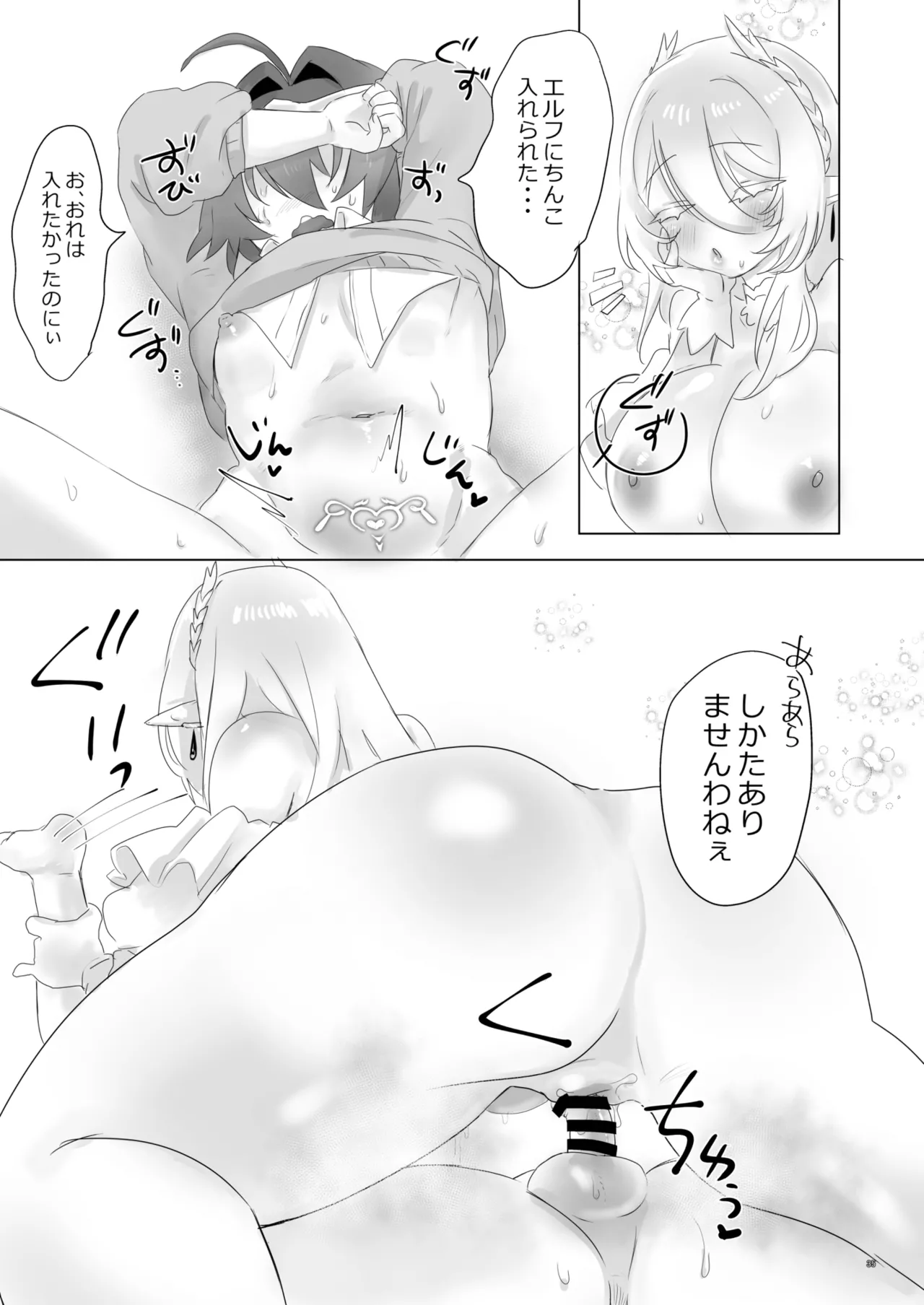 異世界に召喚されてエルフの姫様に淫紋契約を結ばれてしまいました - page35