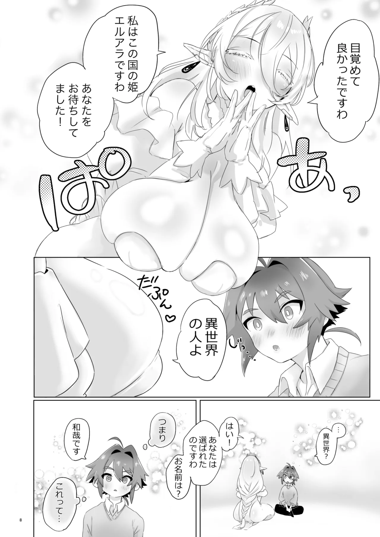 異世界に召喚されてエルフの姫様に淫紋契約を結ばれてしまいました - page8