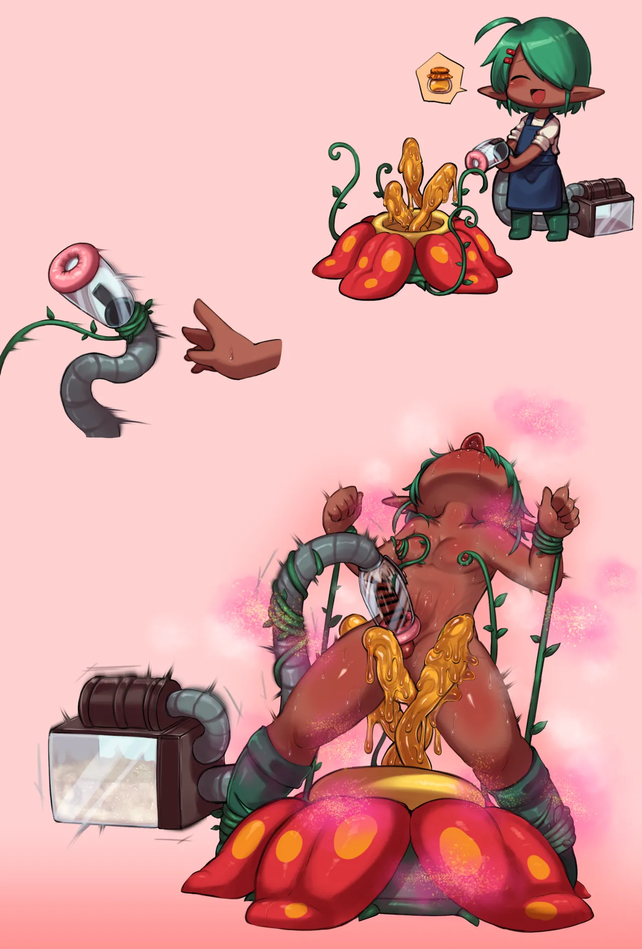 いっぱい蜜をもらったりあげたりする緑くん - page10