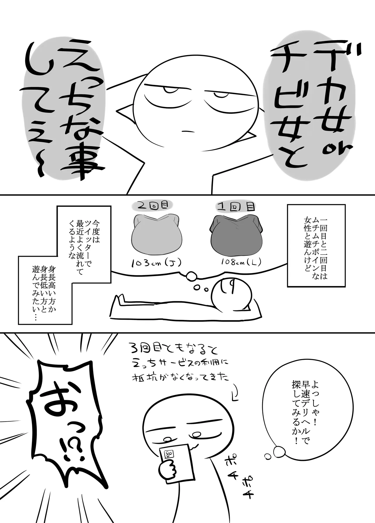 エッチな事してきたよのレポ漫画 - page2