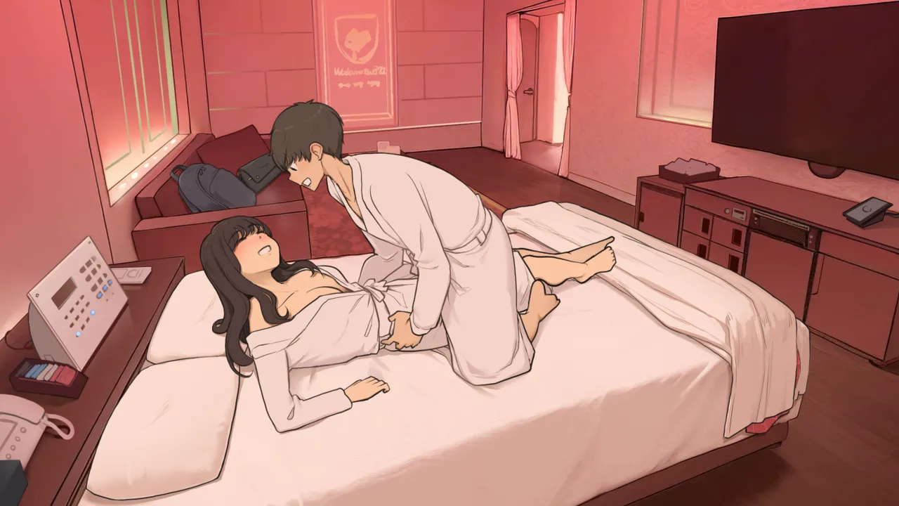 幼馴染同士、照れと緊張とぎこちなさがありつつの初ラブホ - page8