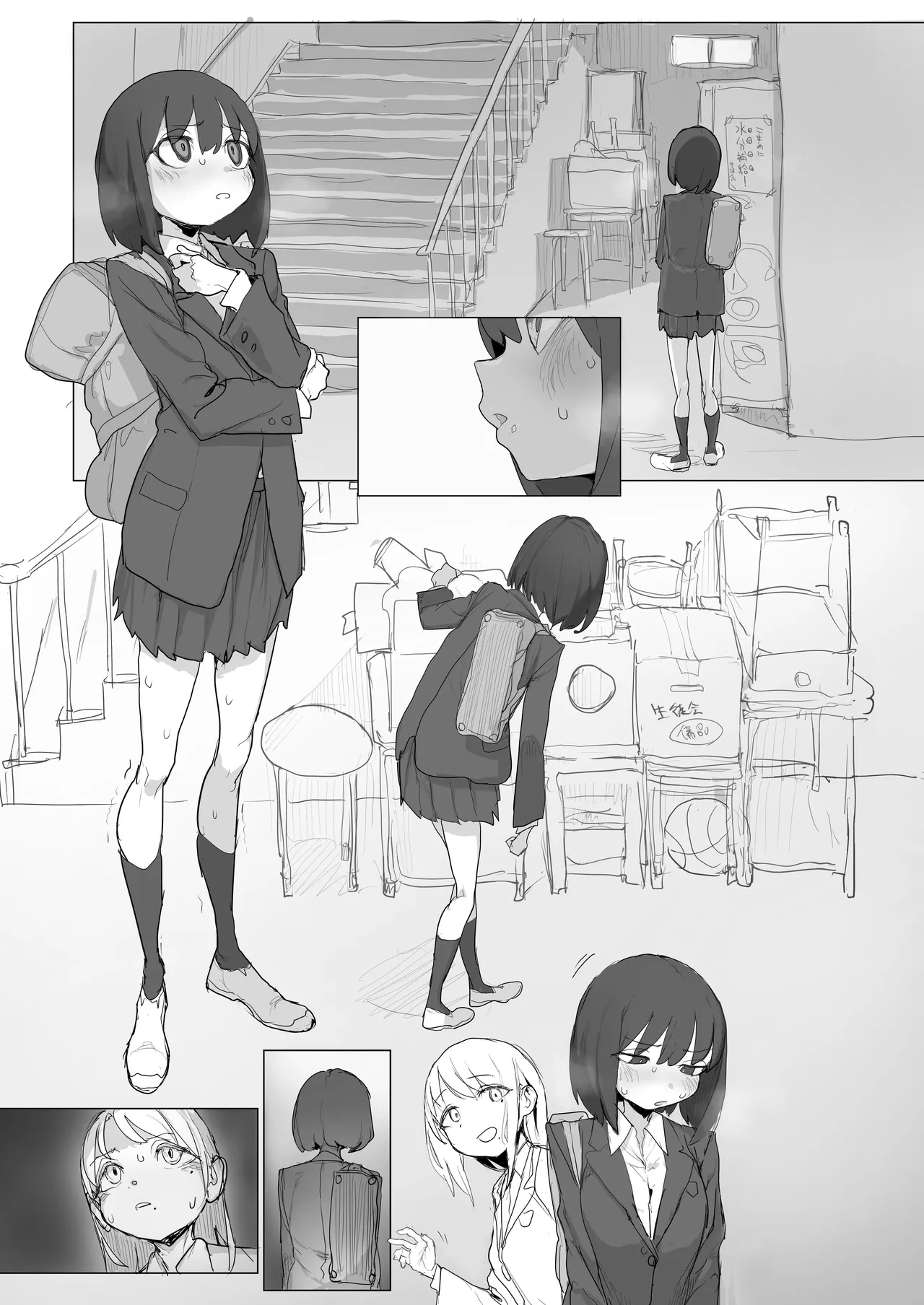 友達の青春を摂取しながら階段わきで無様な露出オナの練習 - page18