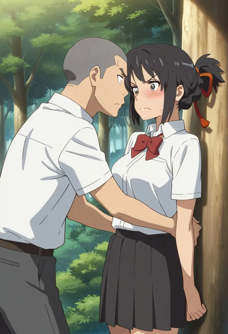 Mitsuha sex in the woods [AI generated] - page104