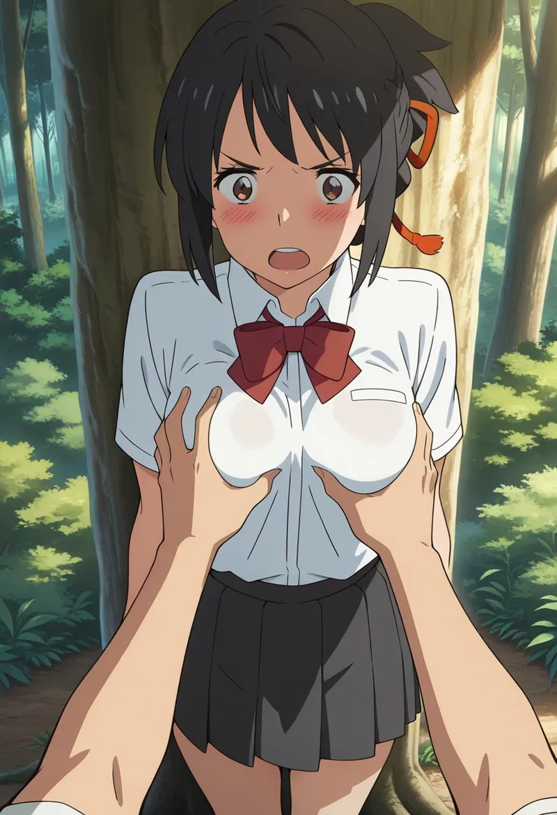 Mitsuha sex in the woods [AI generated] - page107