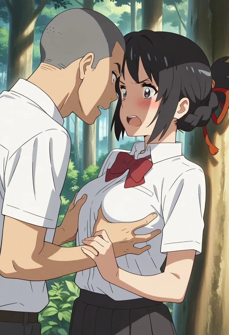 Mitsuha sex in the woods [AI generated] - page108