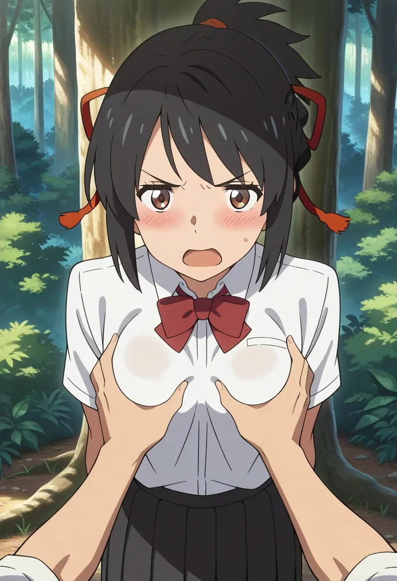 Mitsuha sex in the woods [AI generated] - page109