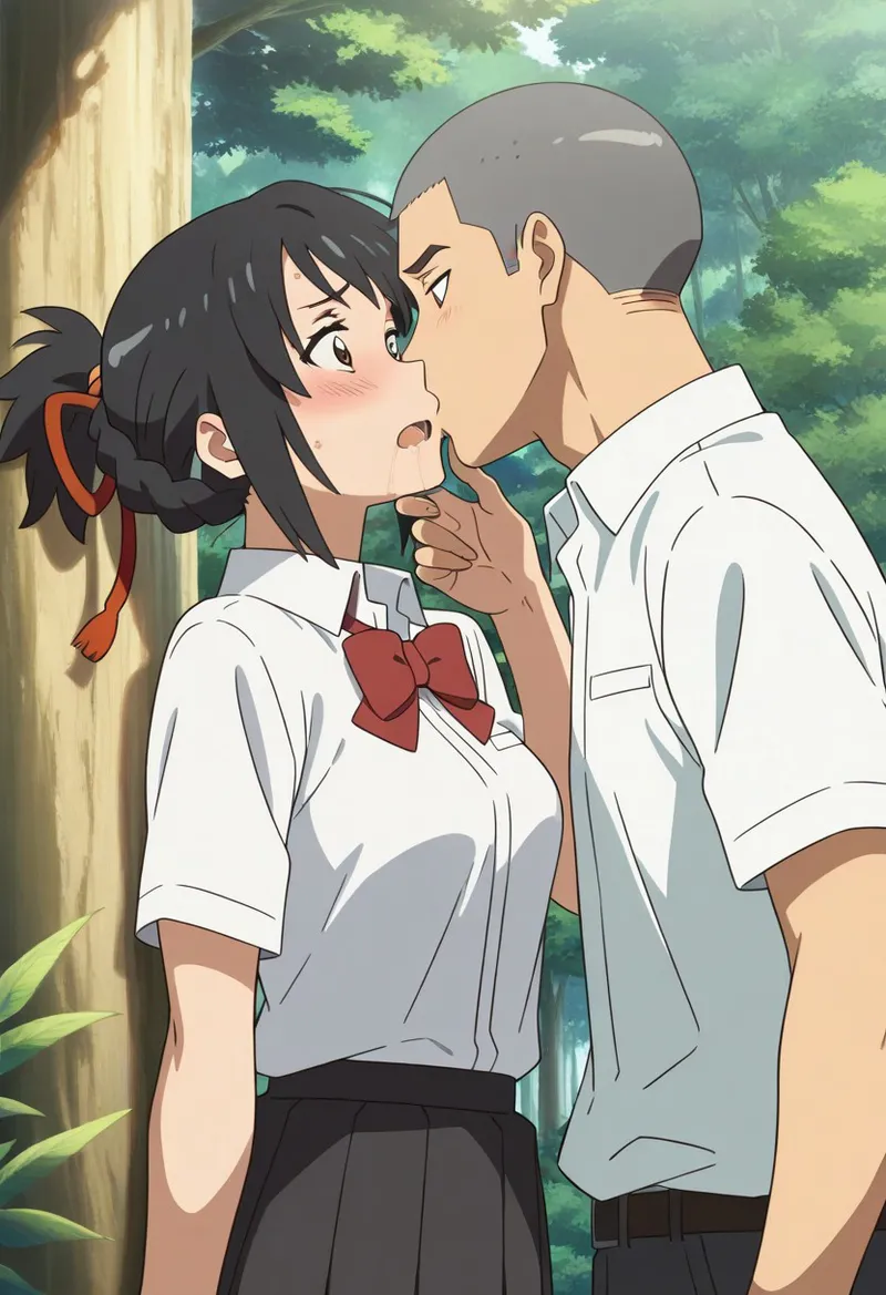 Mitsuha sex in the woods [AI generated] - page113