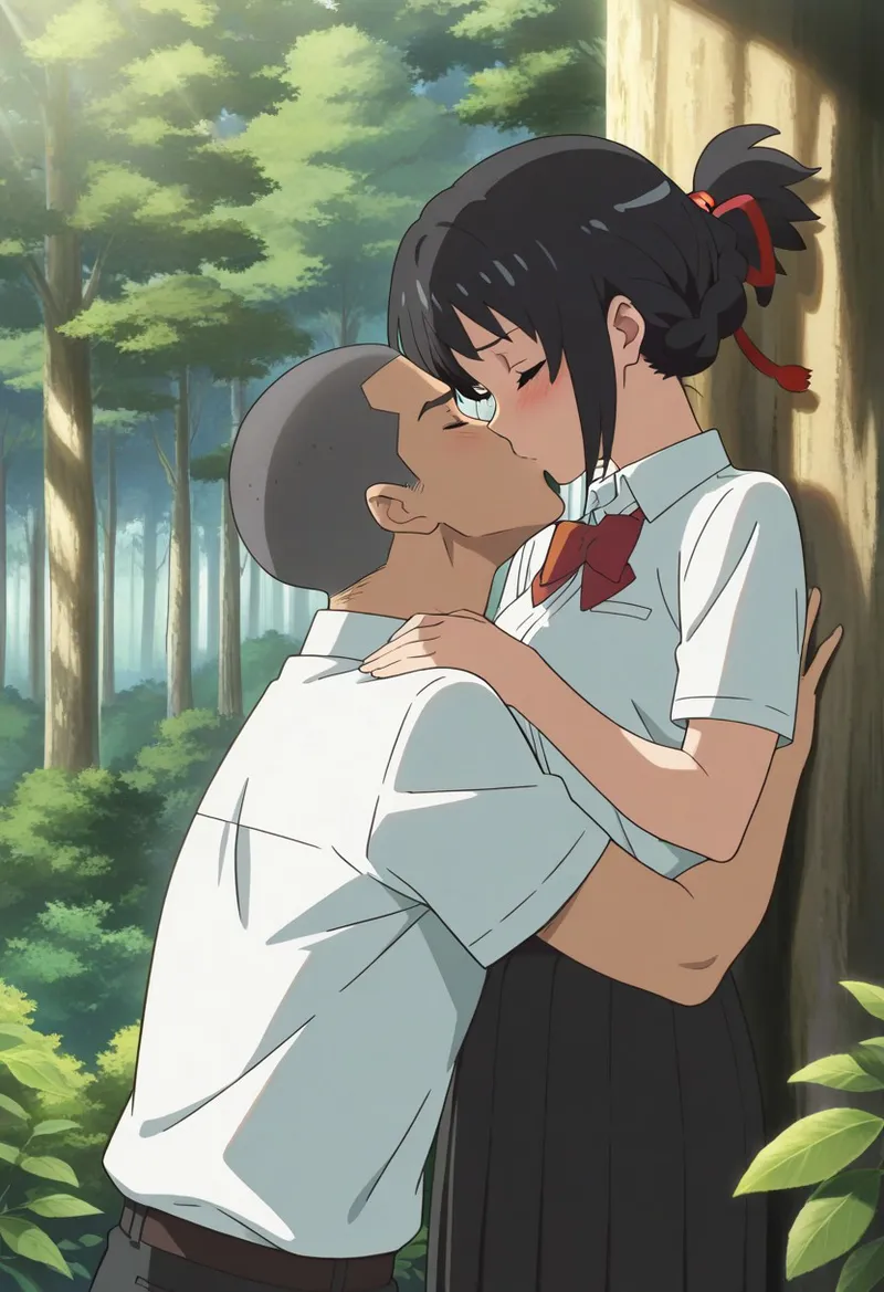 Mitsuha sex in the woods [AI generated] - page116