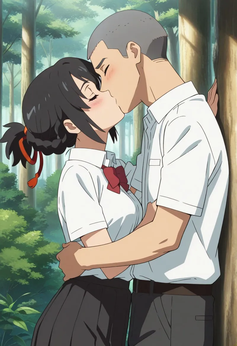 Mitsuha sex in the woods [AI generated] - page117