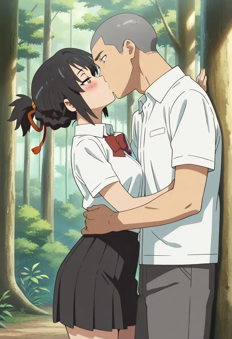 Mitsuha sex in the woods [AI generated] - page119