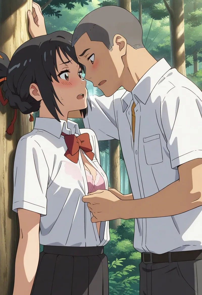 Mitsuha sex in the woods [AI generated] - page122