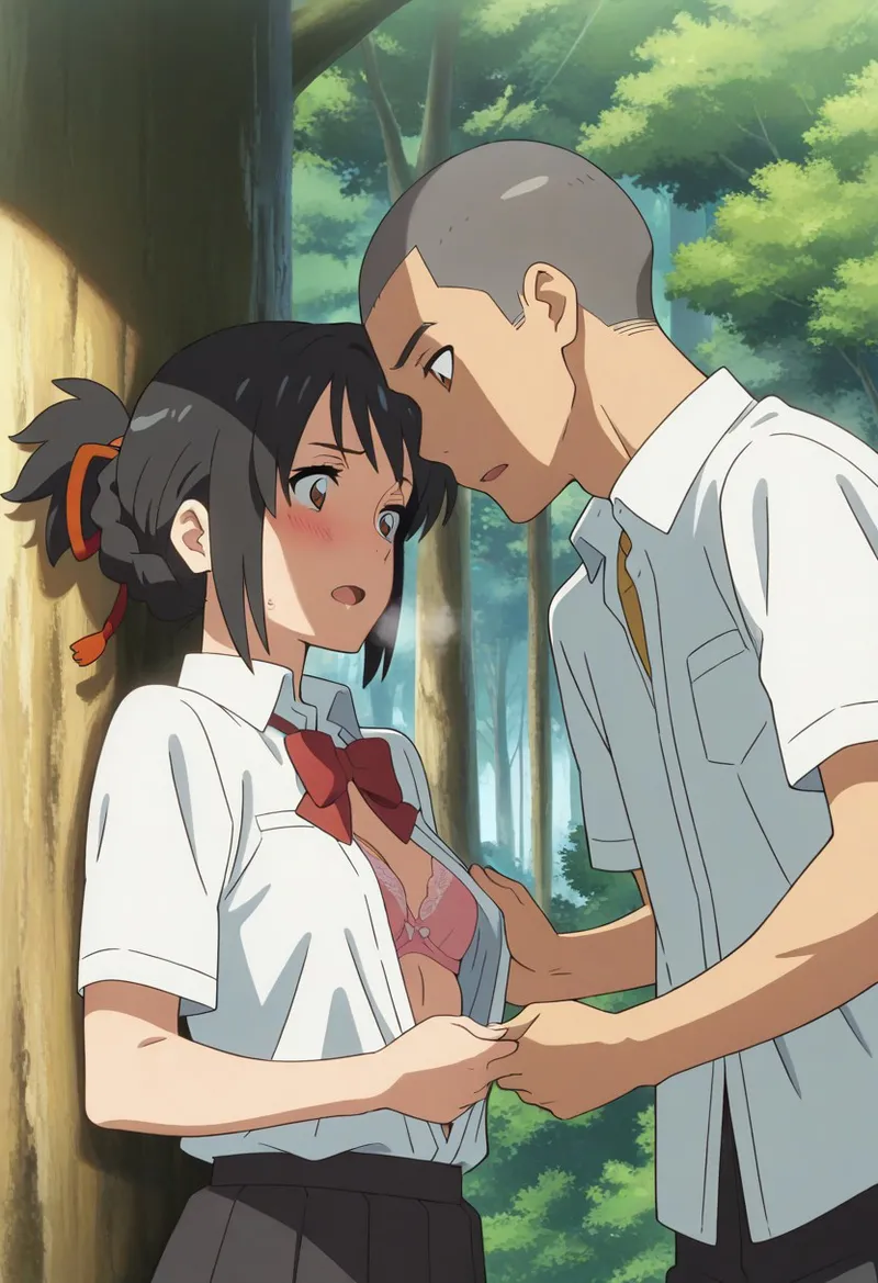 Mitsuha sex in the woods [AI generated] - page124
