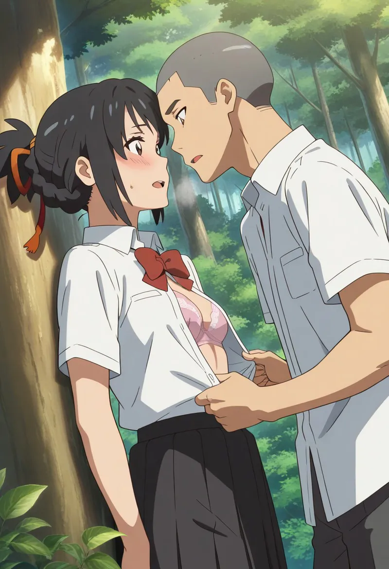 Mitsuha sex in the woods [AI generated] - page125