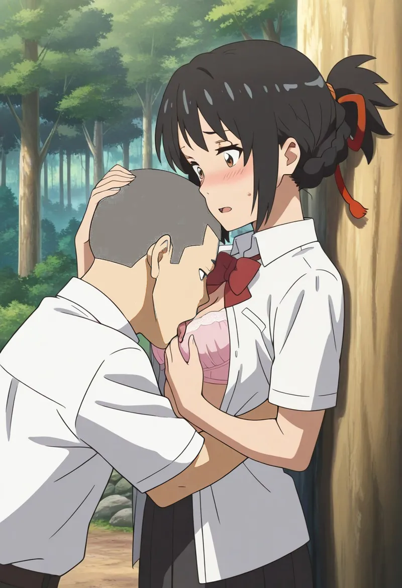 Mitsuha sex in the woods [AI generated] - page127