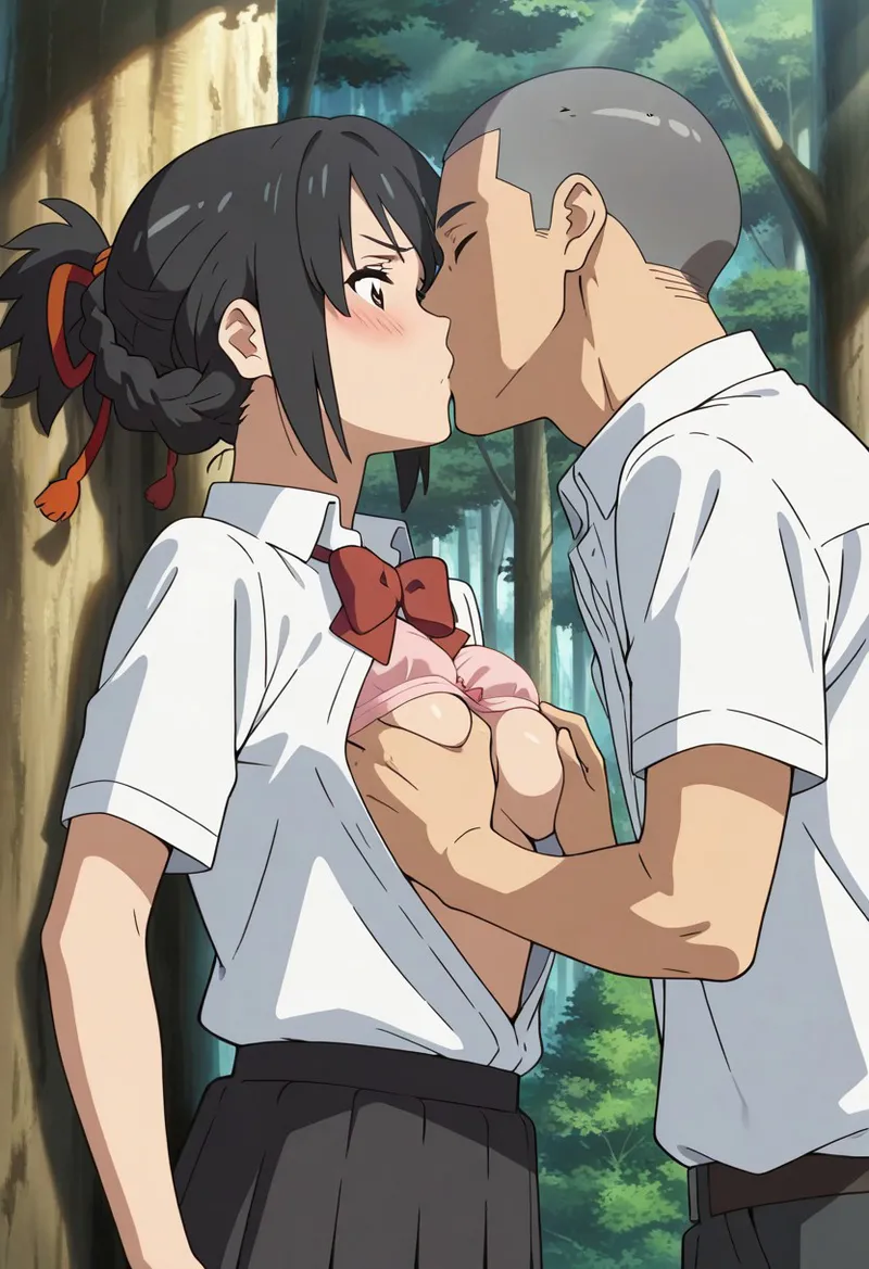 Mitsuha sex in the woods [AI generated] - page131