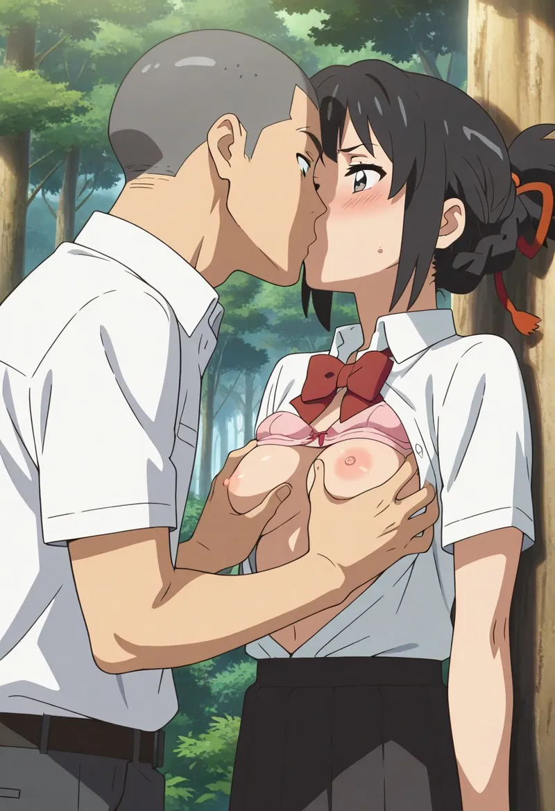 Mitsuha sex in the woods [AI generated] - page132