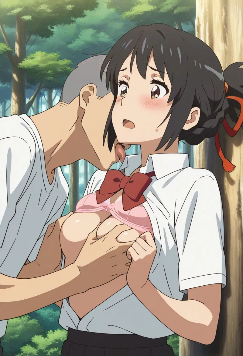 Mitsuha sex in the woods [AI generated] - page133