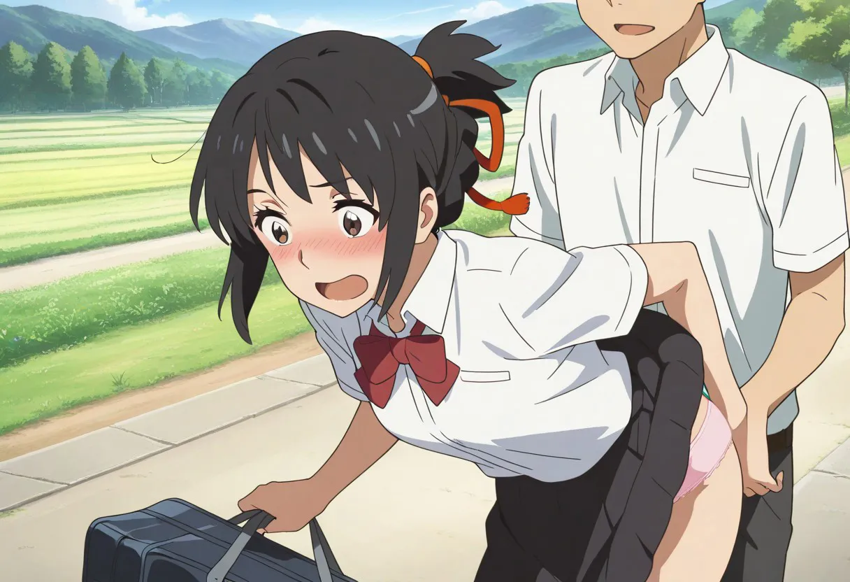 Mitsuha sex in the woods [AI generated] - page14