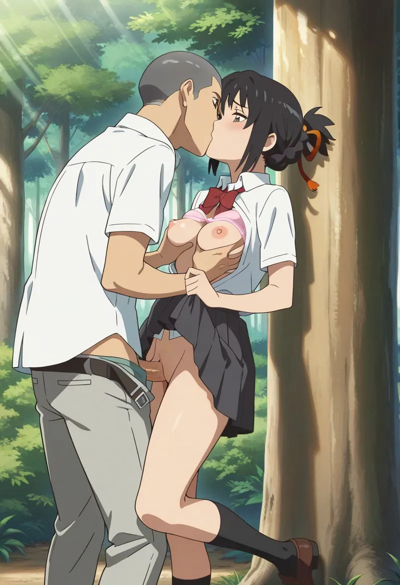 Mitsuha sex in the woods [AI generated] - page141
