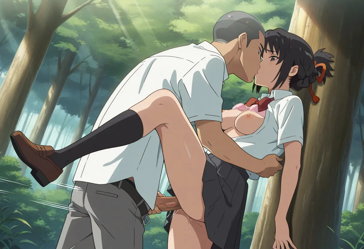 Mitsuha sex in the woods [AI generated] - page146