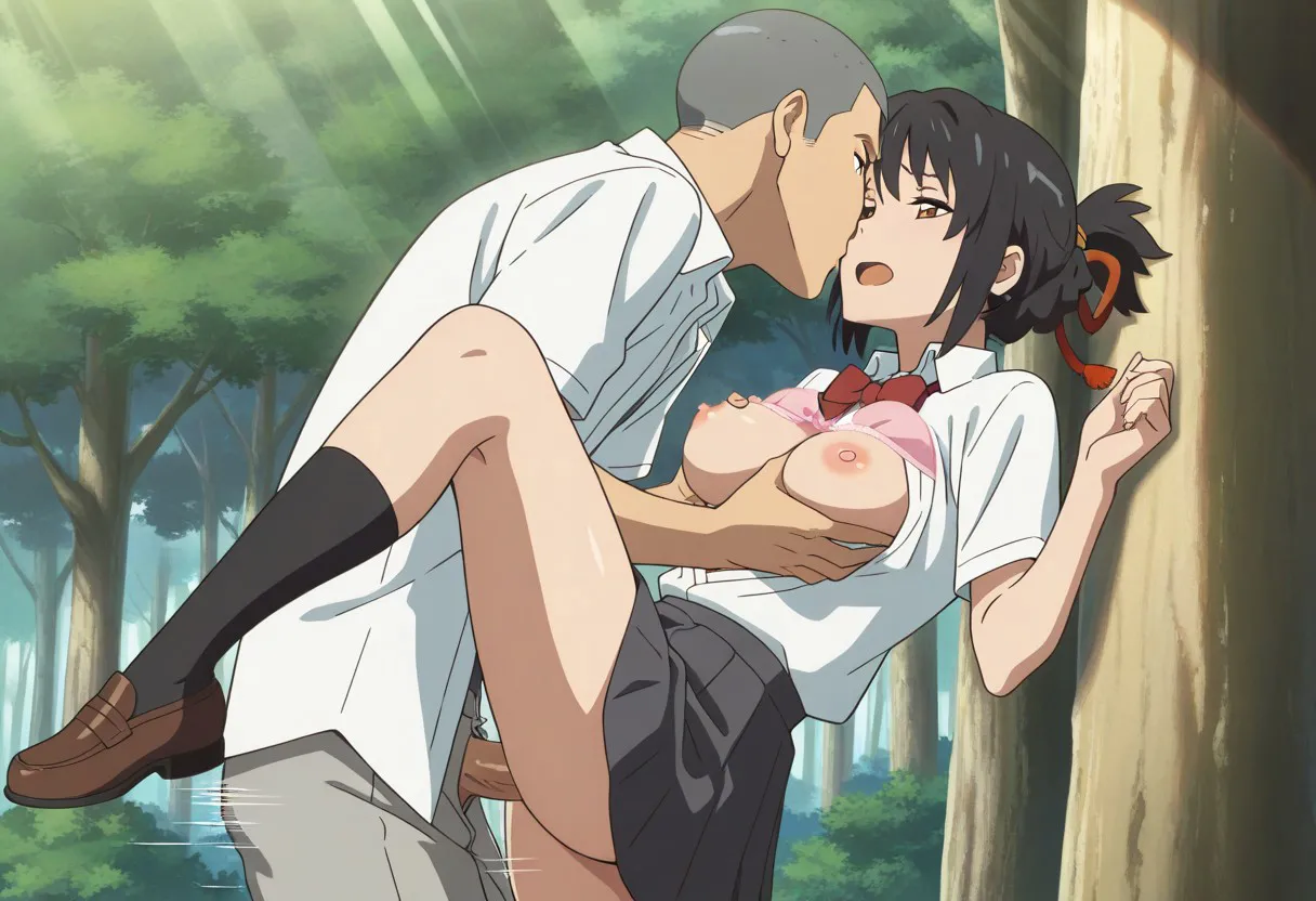 Mitsuha sex in the woods [AI generated] - page149