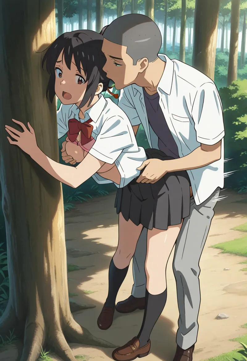 Mitsuha sex in the woods [AI generated] - page160