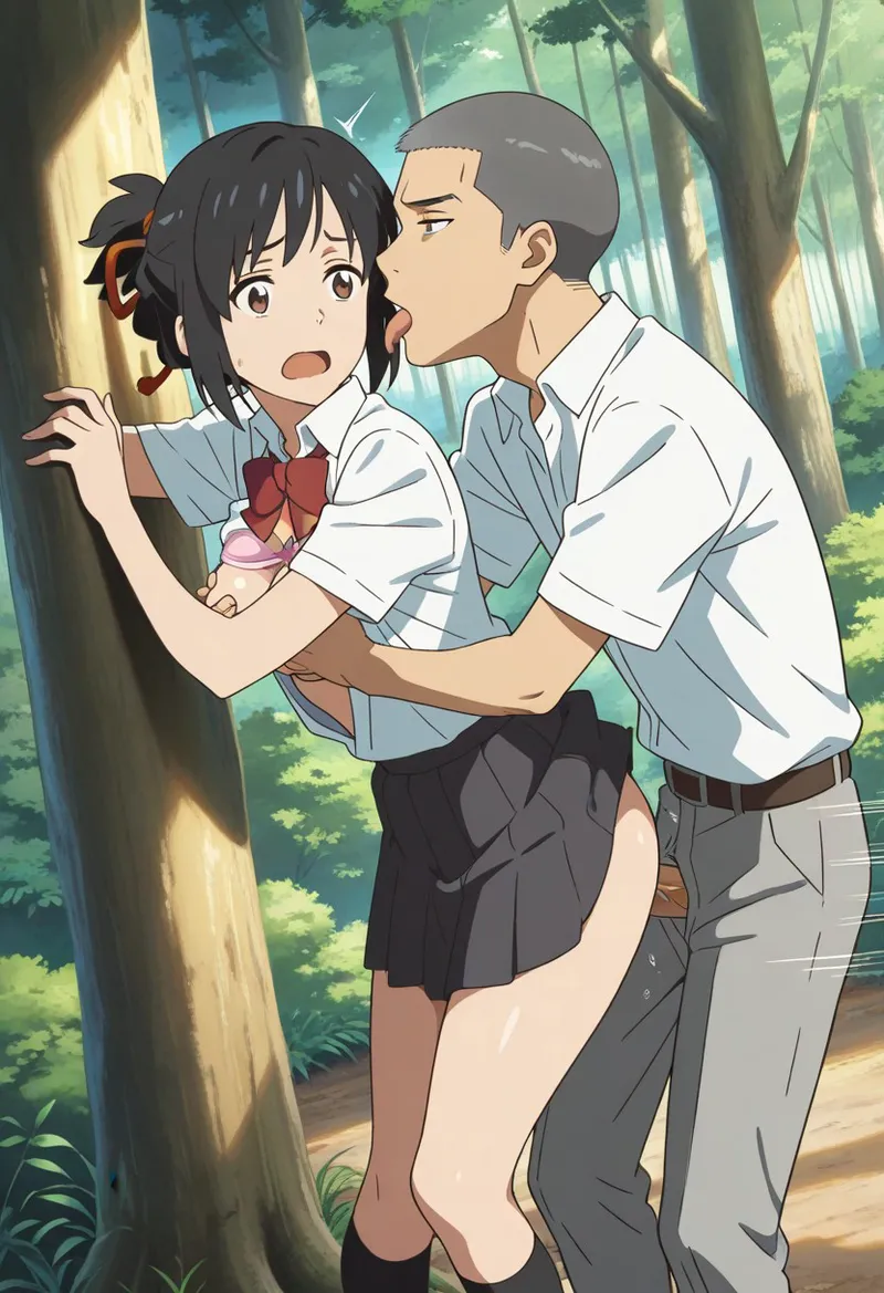 Mitsuha sex in the woods [AI generated] - page162