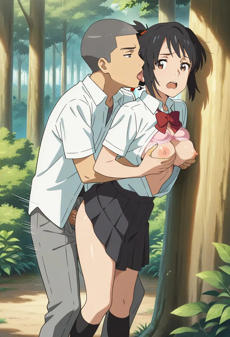 Mitsuha sex in the woods [AI generated] - page163
