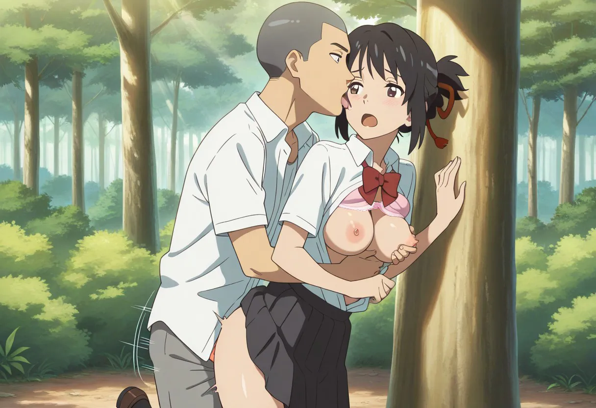 Mitsuha sex in the woods [AI generated] - page165