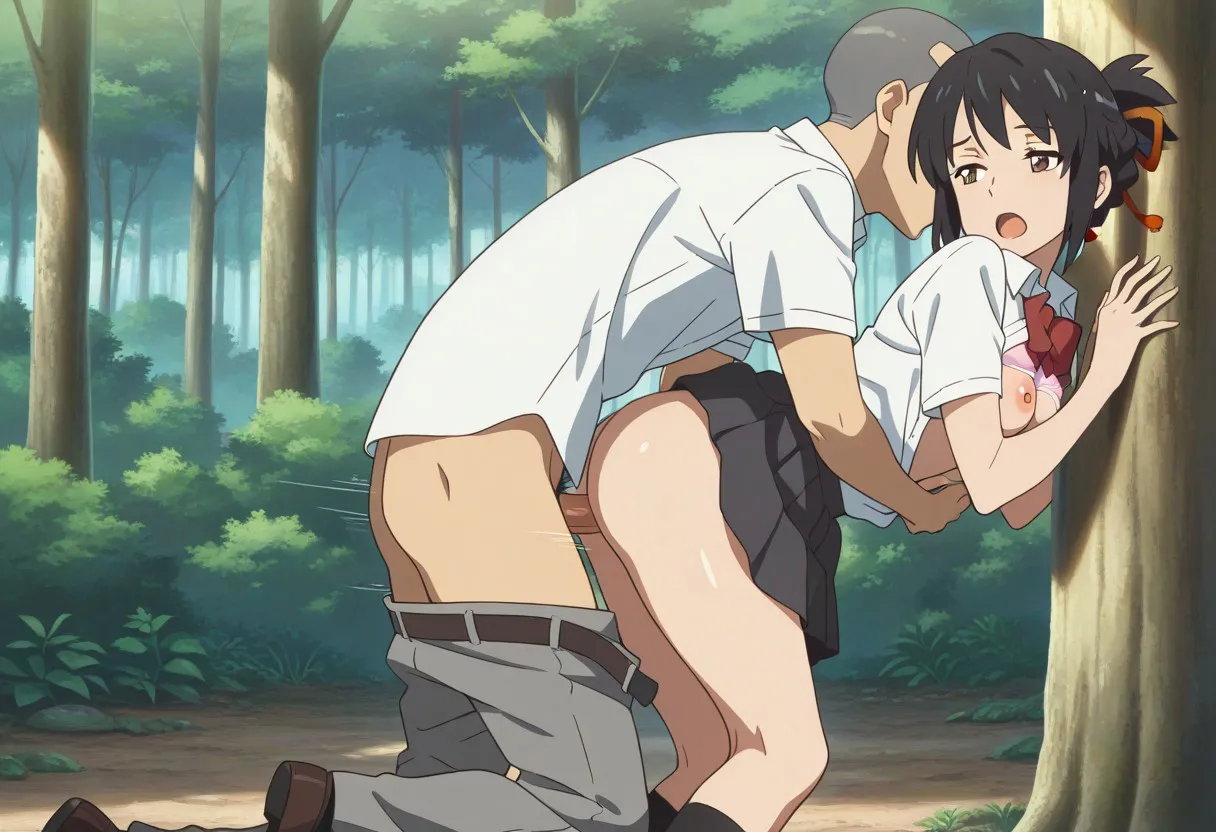 Mitsuha sex in the woods [AI generated] - page179