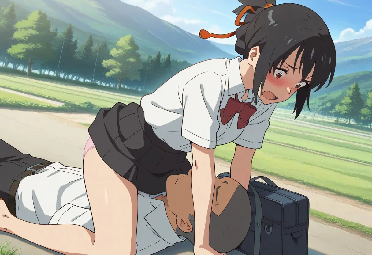 Mitsuha sex in the woods [AI generated] - page18