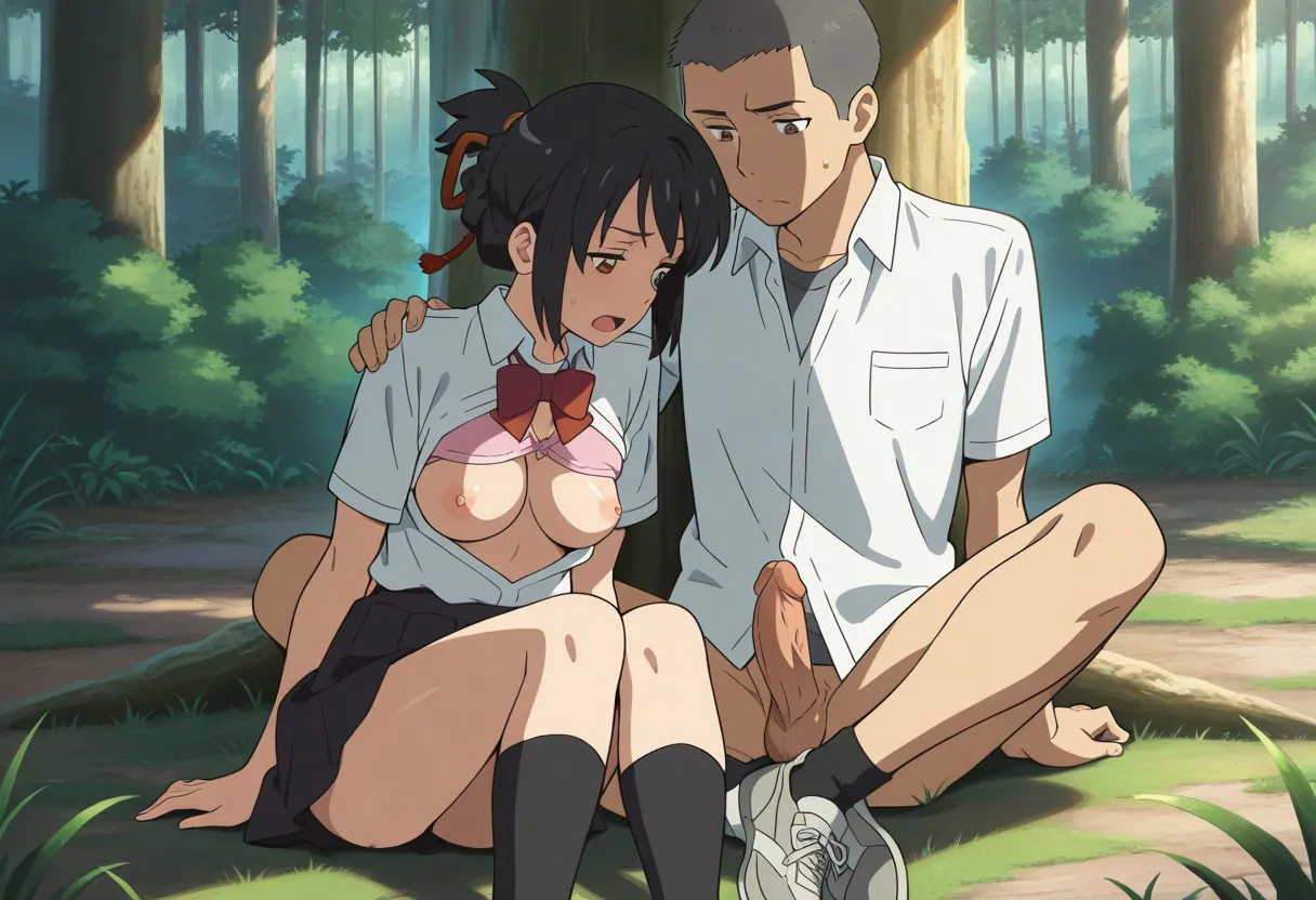 Mitsuha sex in the woods [AI generated] - page197