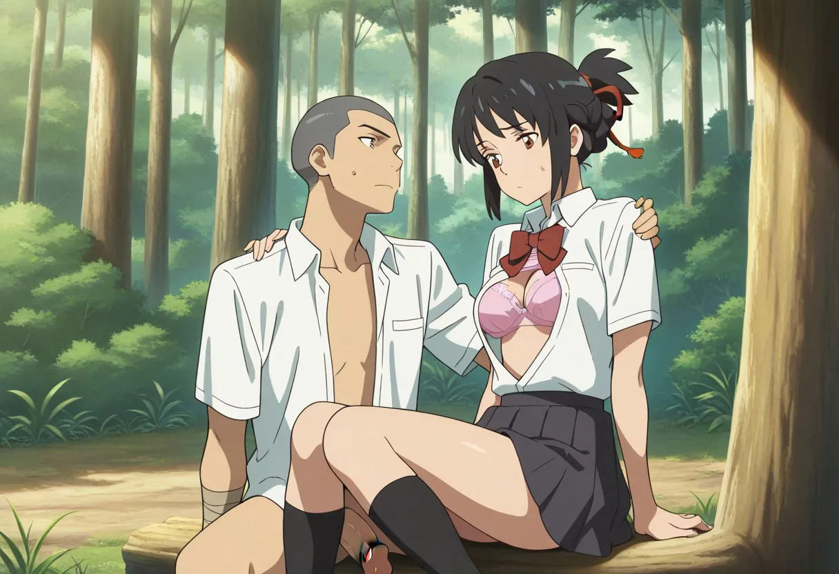 Mitsuha sex in the woods [AI generated] - page205