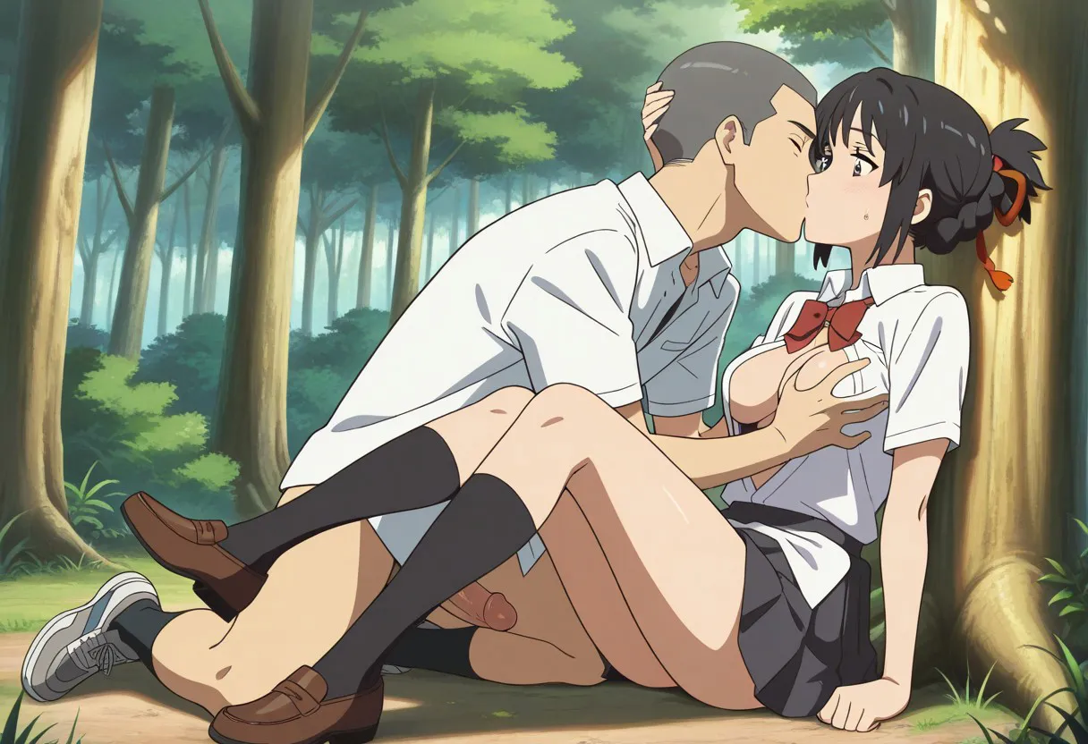 Mitsuha sex in the woods [AI generated] - page210