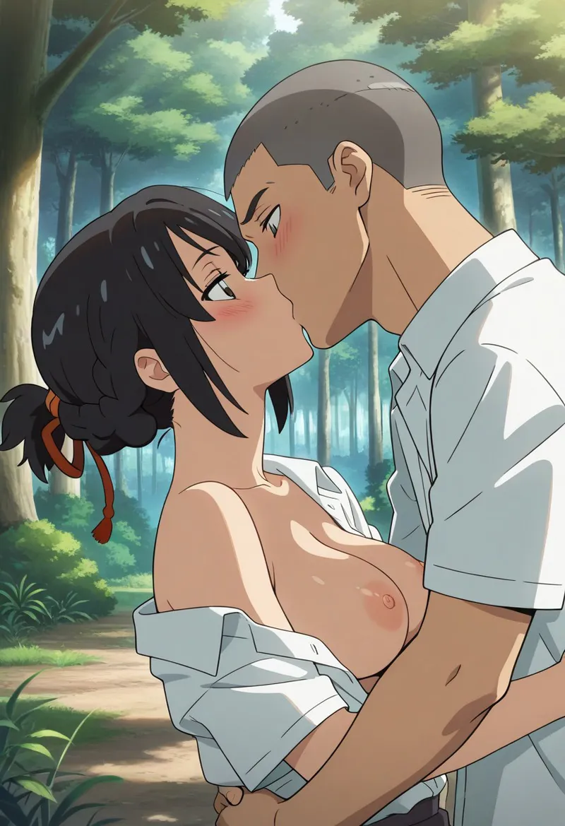 Mitsuha sex in the woods [AI generated] - page227