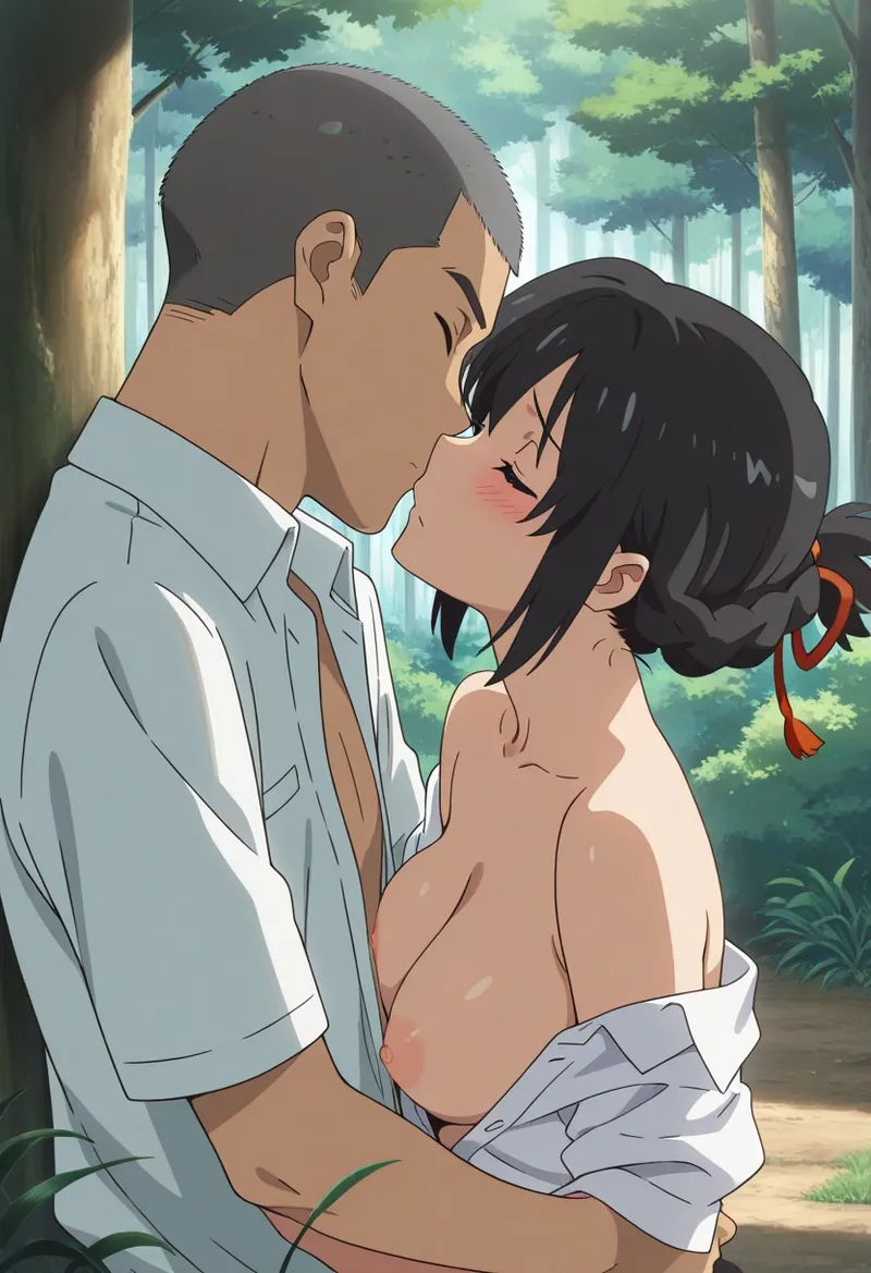 Mitsuha sex in the woods [AI generated] - page228