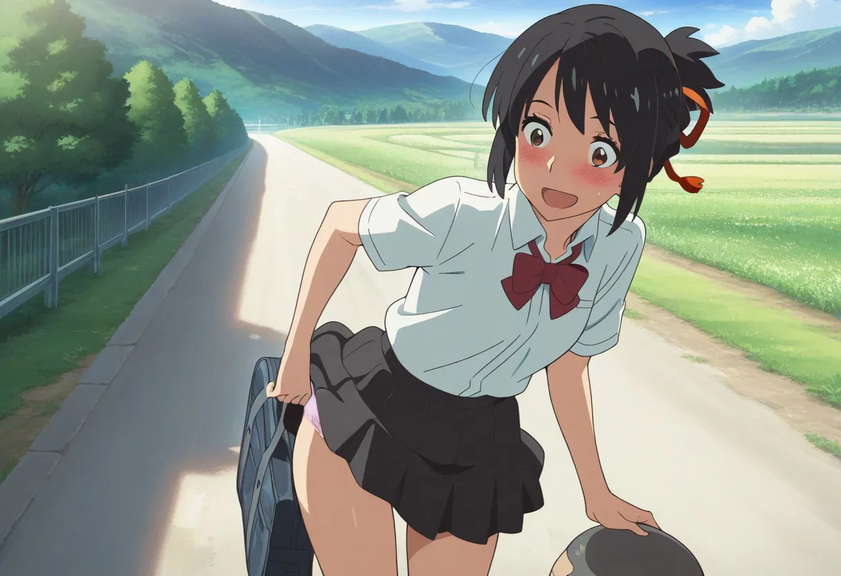 Mitsuha sex in the woods [AI generated] - page23