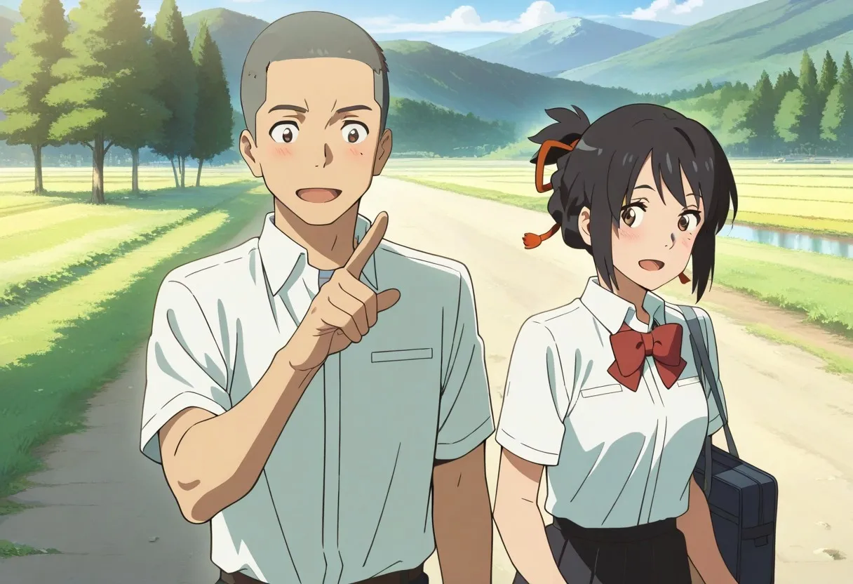 Mitsuha sex in the woods [AI generated] - page25