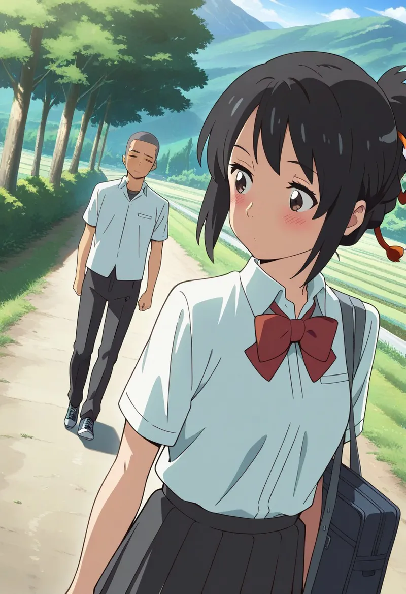 Mitsuha sex in the woods [AI generated] - page3